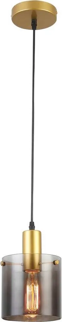 Lampadario Moderno Rabalux 5222 Donati E27 Vetro Oscurato Oro 15cm