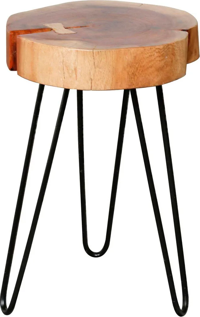 Petite table en acacia massif - Table basse d'appoint en bois naturel