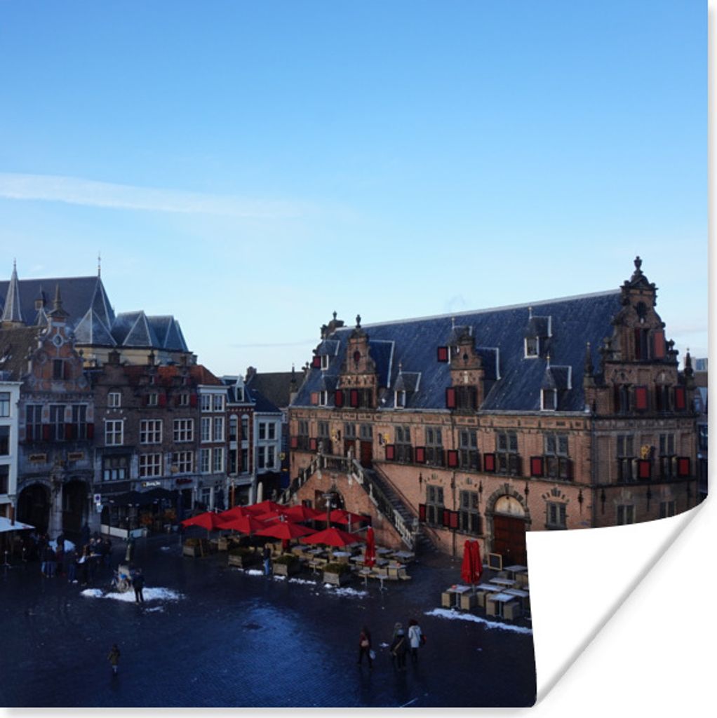 MuchoWow Poster Markt - Nijmegen - Niederlande 100x100 cm - Babyzimmer
