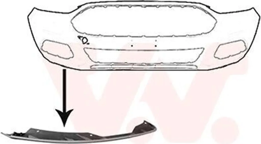 Lèvre de spoiler droite VAN WEZEL en ABS résistant pour FORD Mondeo V
