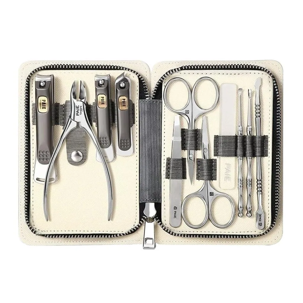 Kit Manucure Pédicure 11 Pièces avec Coupe-Ongles et Ciseaux Précision