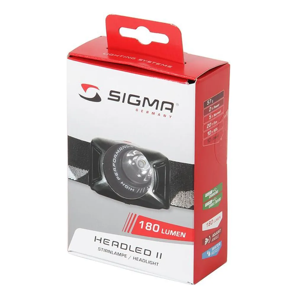 Sigma Headled II Lampe de Tête LED USB 120 Lumens Légère et Compacte - 8