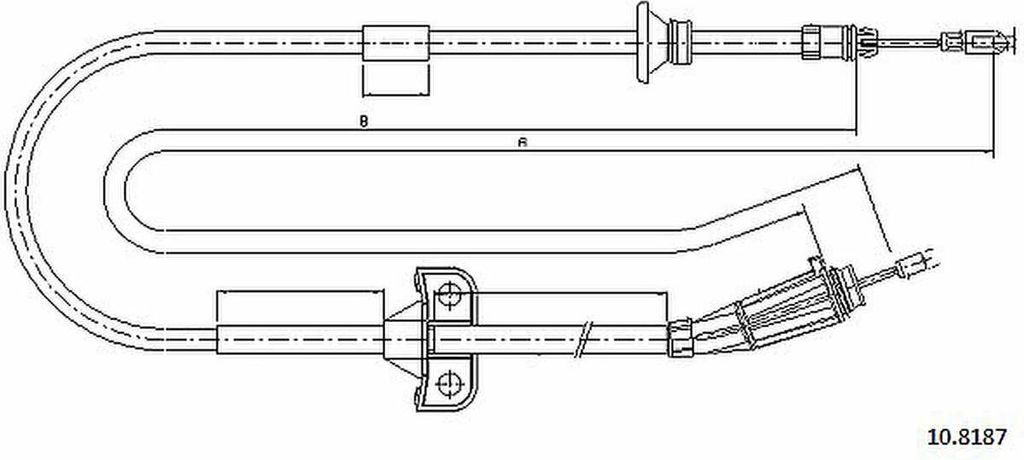 METZGER Handbremsseil Seilzug Feststellbremse für VOLVO XC90 I (275) Hinten Rechts 10.8187