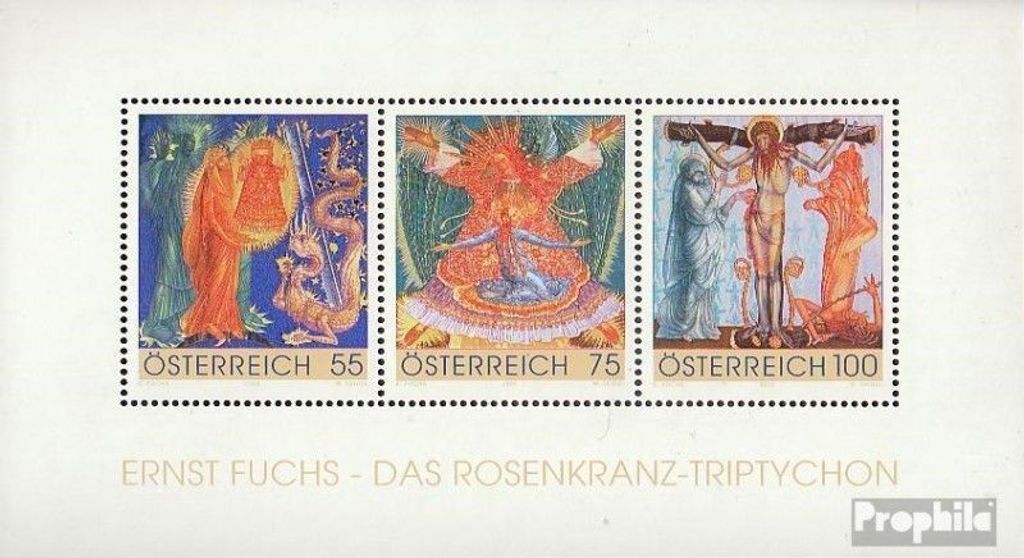 Briefmarken Österreich 2009 Mi Block54 (kompl.Ausg.) postfrisch Rosenkranz-Triptychon
