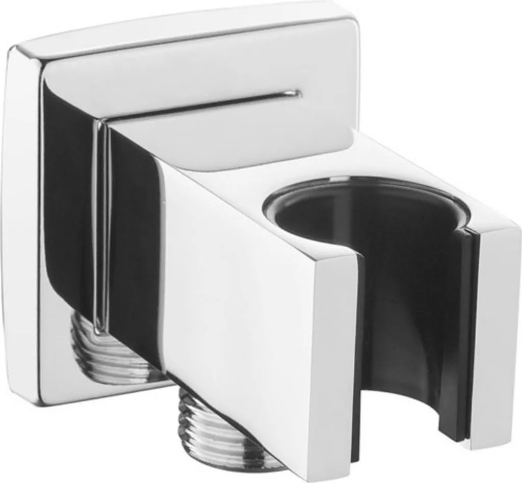 Supporto Doccia Muro Rame Argento INF | Attacco Quadrato Robusto 1/2"