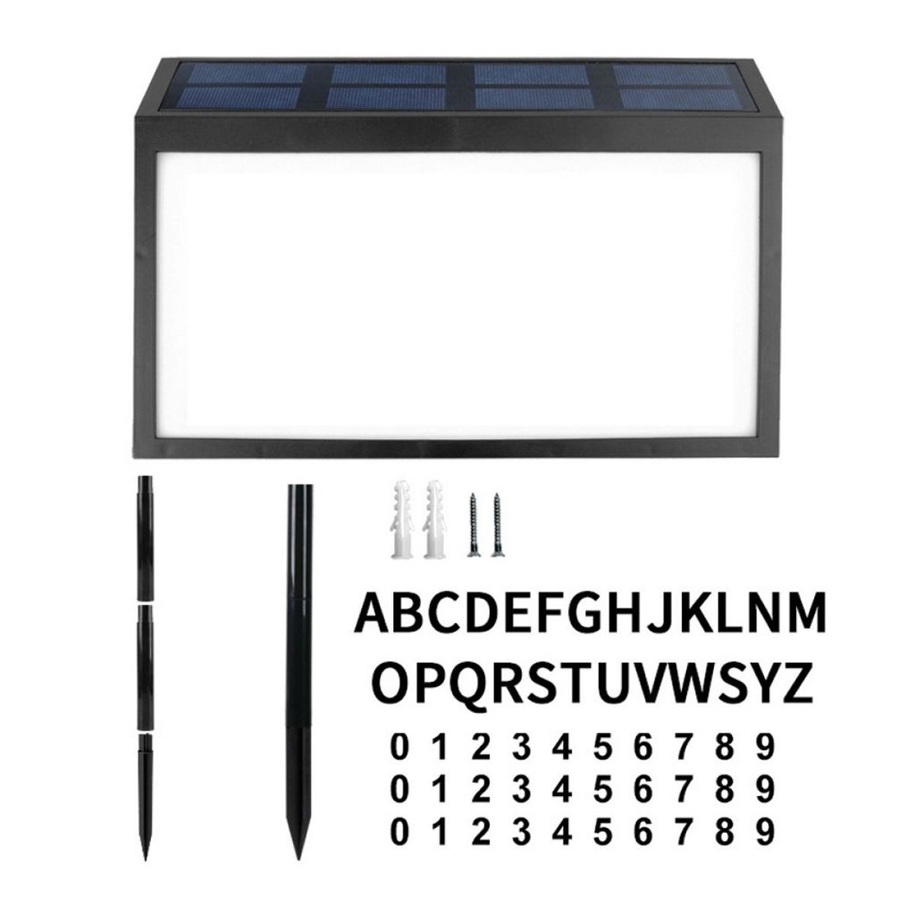 Hausnummer beleuchtet Solar LED Hausnummernschild Solarhausnummer,