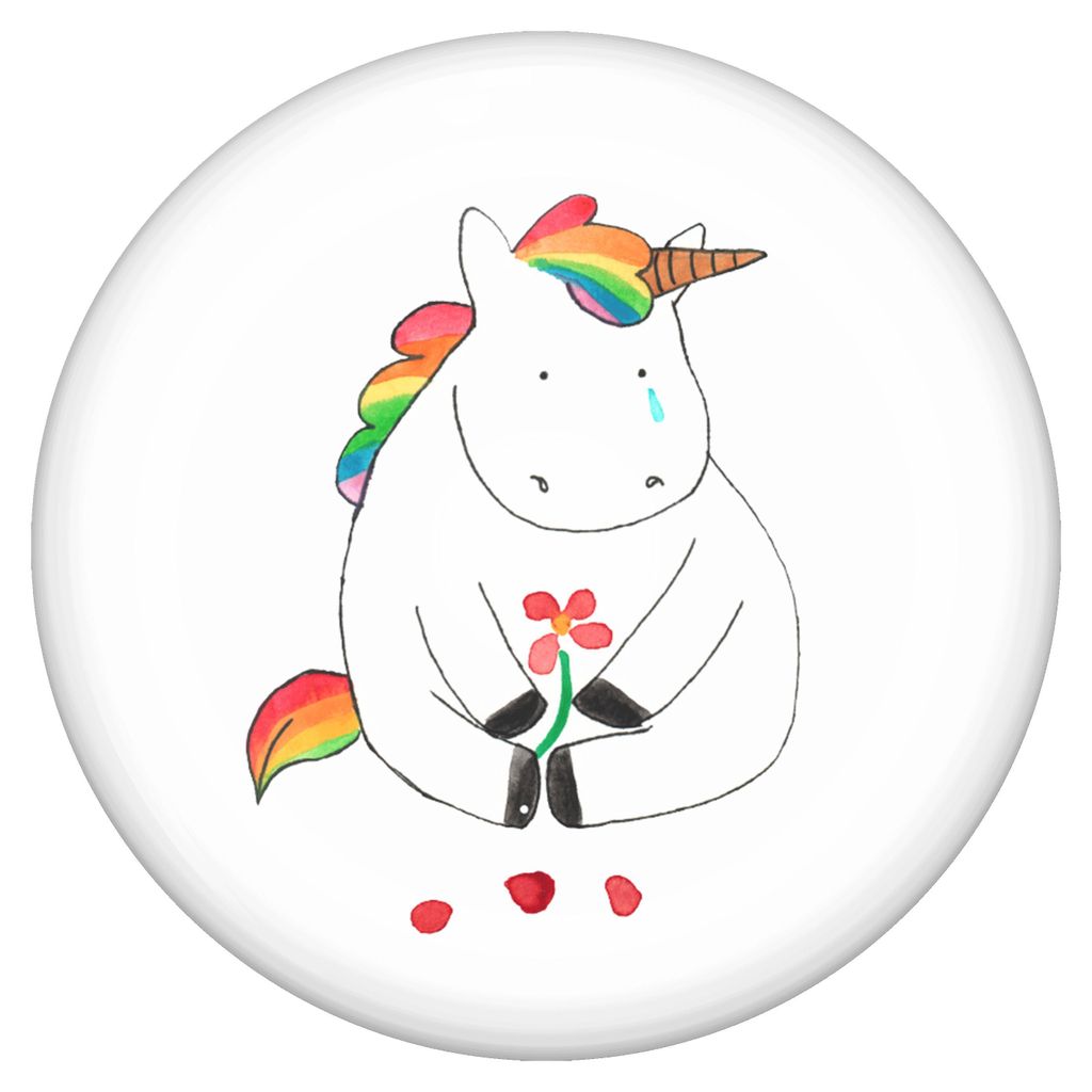 Mr. & Mrs. Panda Pin Einhorn Traurig - Weiß - Geschenk, Liebe, Ansteckplakette, Einhörner, Grußkarte, Button, Trauer, Ansteck, Unicorn, Anstecke...