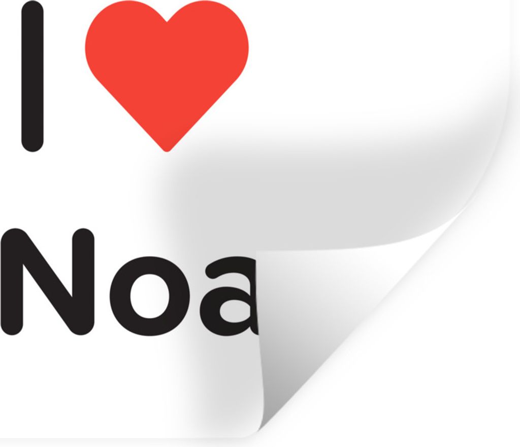 MuchoWow Wandtattoo Wandsticker Wandaufkleber Ich liebe - Noa - Mädchen 120x90 cm Selbstklebend und Repositionierbar - Aufkleber