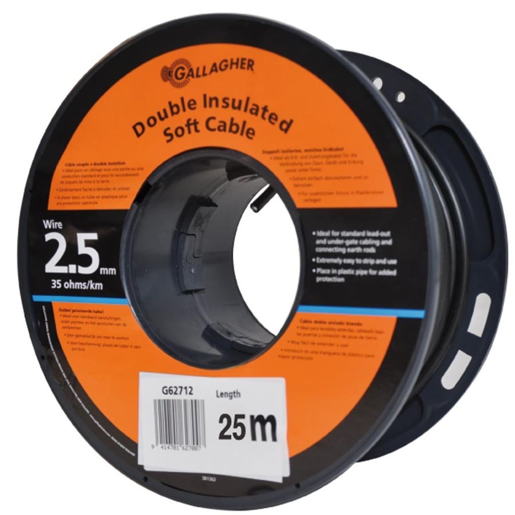 Gallagher Erd-/Zuleitungskabel 2,5mm 25m 35 Ohm/km