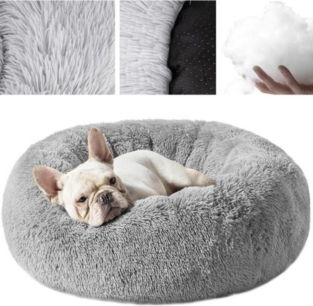 Flauschiges Hundebett 60cm - grau Produktbild 