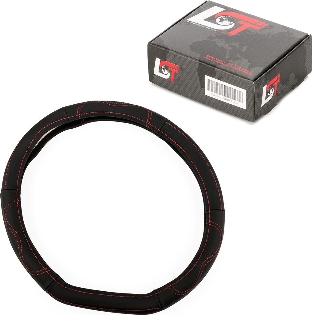 Lenkradbezug Ø 38x9 cm schwarz rot für CHRYSLER für FORD für LAND ROVER für JEEP