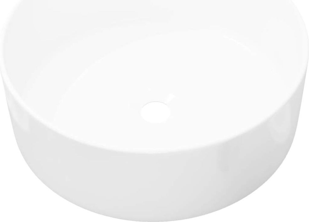 vidaXL Lavabo rotondo in Vetroceramica bianca 40 x 15 cm Immagine del prodotto 