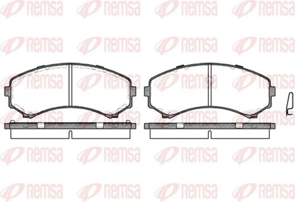 Plaquettes de frein REMSA 0396.00 silencieuses et durables Pajero