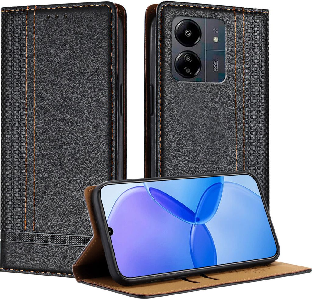 Handyhülle für Xiaomi Poco C65/Poco M6 5G/Redmi 13C Leder Produktbild 