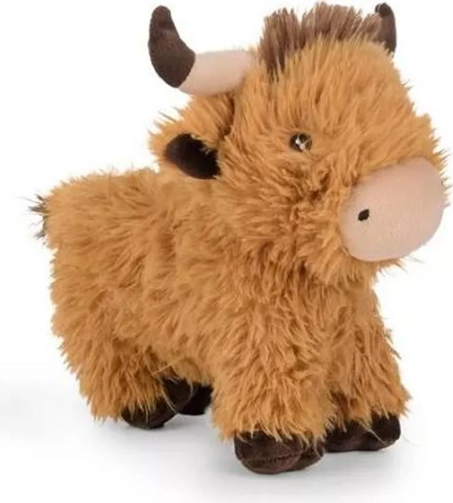 Décoration chambre enfant vache Highland 35cm, peluche rousse M-609 cosy