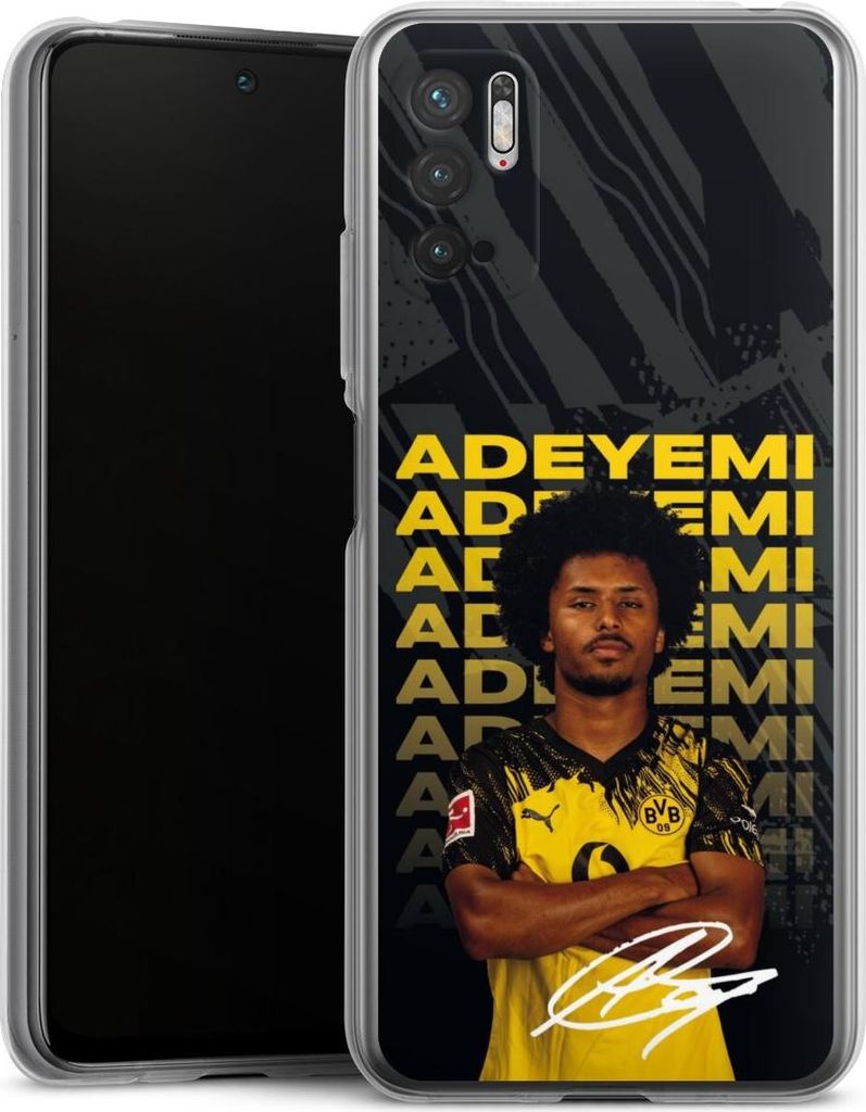 DeinDesign Handyhülle für Xiaomi Redmi Note 10 5G Silikon Hülle Case Smartphone Schutzhülle BVB Borussia Dortmund Karim Adeyemi