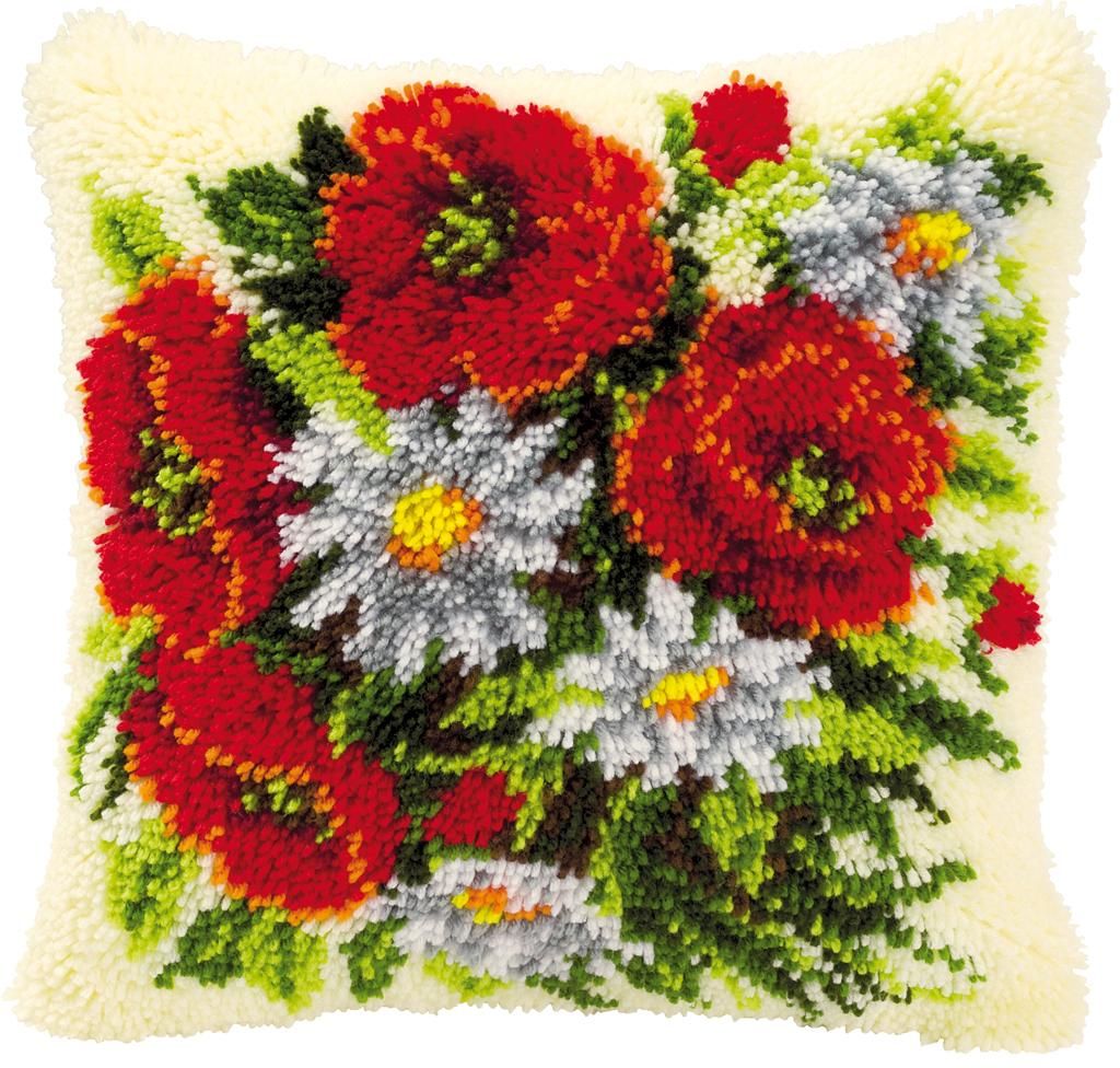 Vervaco PN-0014142 Knüpfkissen Blumenstrauß