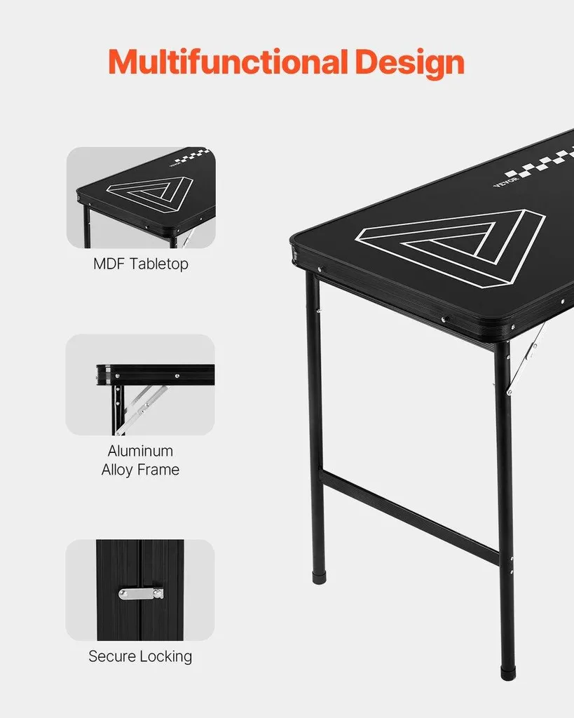 Table Beer Pong Portable 2,4m : Plus de Problème de Place pour vos Soirées
