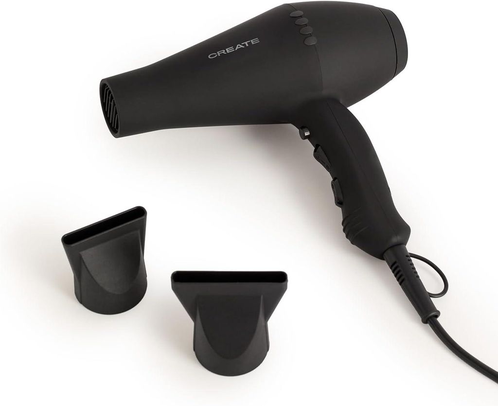 Haartrockner Violett 2100W AC-Motor, 3 Temperaturen, 2 Luftgeschwindigkeiten, Kühlfunktion, 2 Düsen für schnelles und professionelles Trocknen