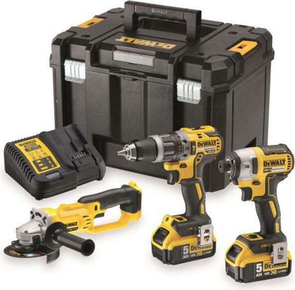 Dewalt Kombi-Kit 18V Dck383P2T (Dcd796+Dcf887+Dcg412) 2X5,0Ah Tstak