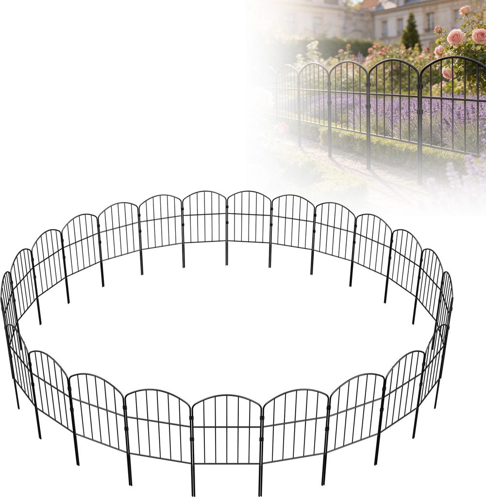 XMTECH Steckzaun Garten- & Teichzaun Komplettset aus Produktbild 