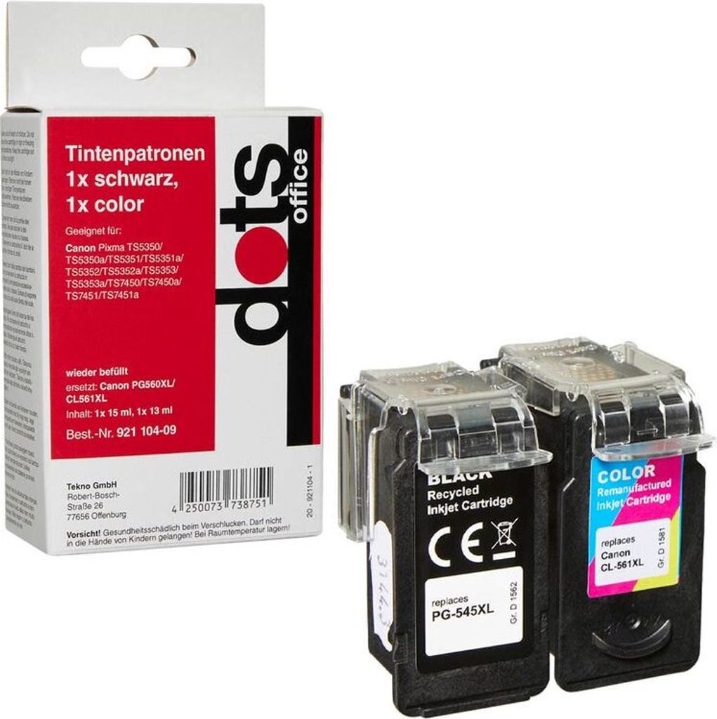 dots  schwarz, color Druckerpatronen kompatibel zu Canon Produktbild 