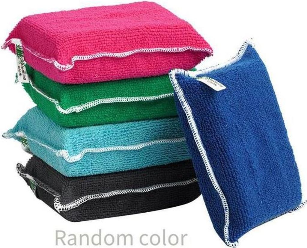Waschbare Schwämme, 4er-Pack, mit doppelter Wirkung: Mikrofaser und Scheuerschwamm, langlebig bis zu 1 Jahr, für Geschirr, spülmaschinenfest