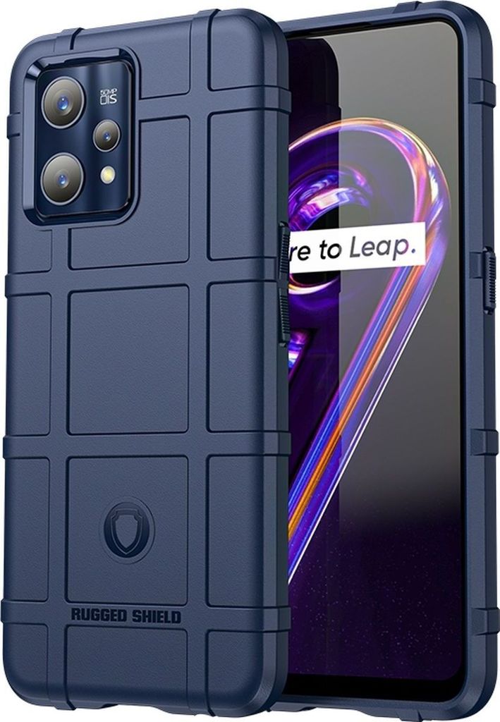 Mobigear Rugged Shield Realme 9 Pro Plus Hülle Flexibles TPU Backcover Stoßfest - Blau