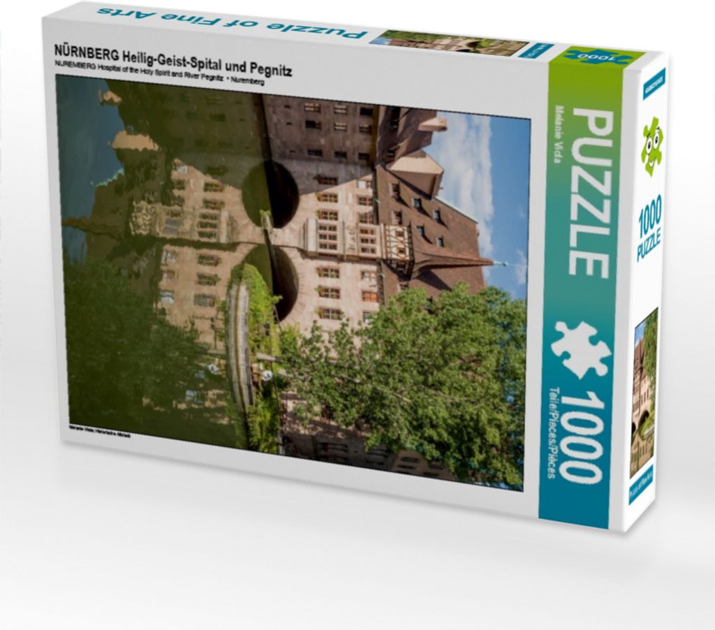 Calvendo NÜRNBERG Heilig-Geist-Spital und Pegnitz 1000 Teile Puzzle hoch 480x640mm, Viola Melanie; 7292658
