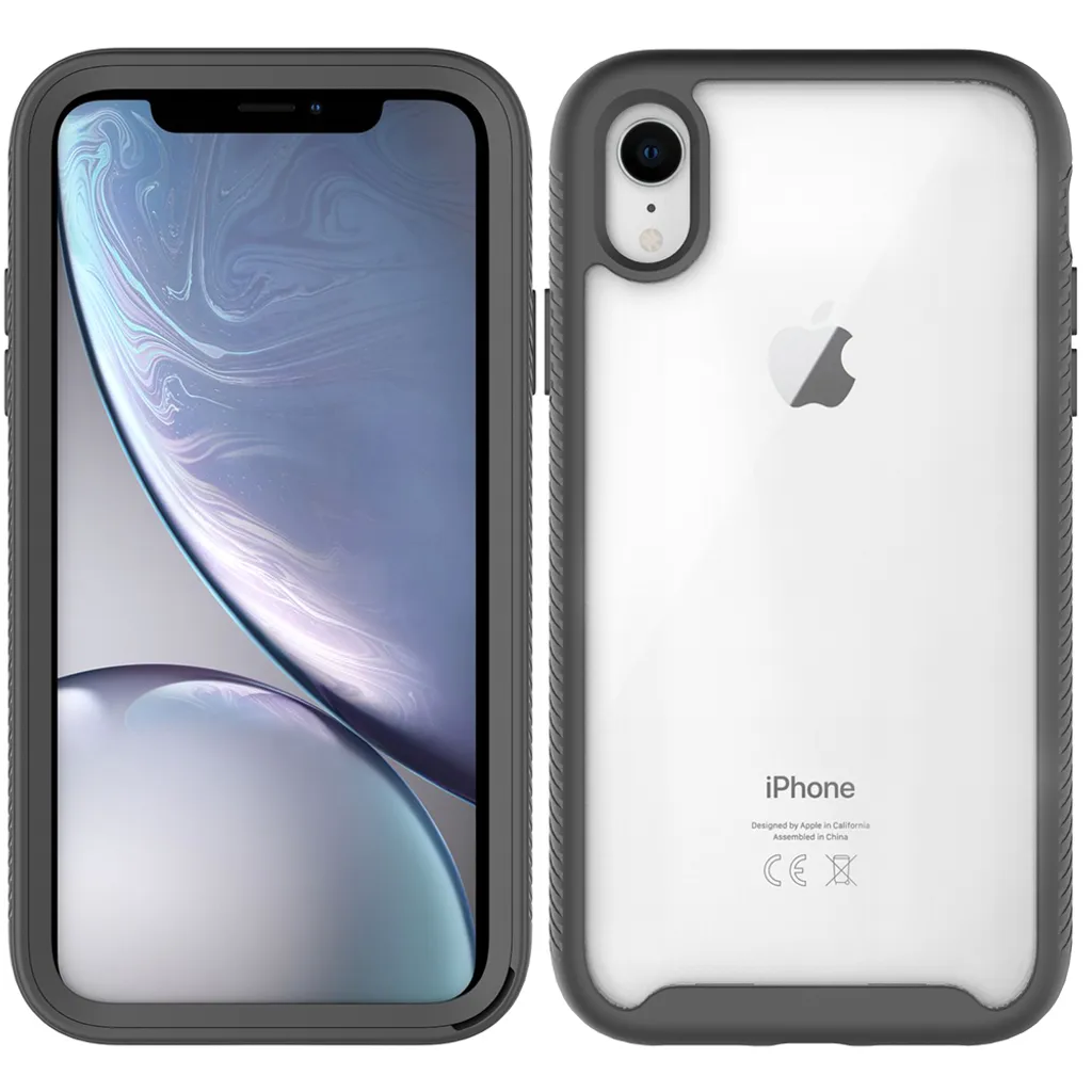 Cover iPhone XR Anti-Caduta per Bambini e Famiglia - Bumper TPU Nero