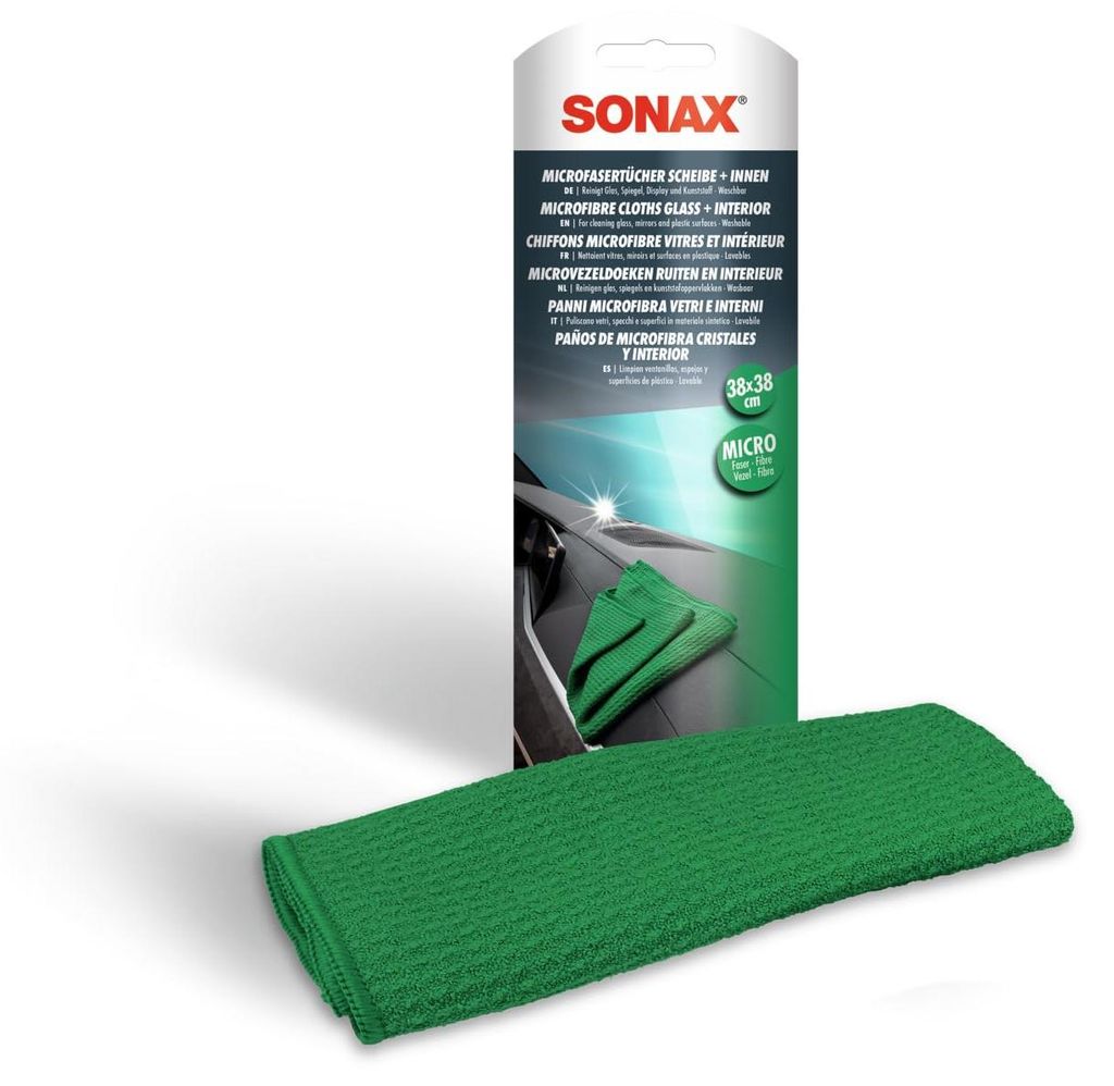 SONAX 04984000 SONAX Scheibe+Innen Mikrofasertuch 40 °C Imagen del producto 