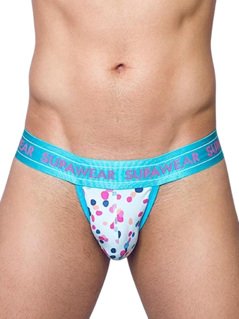 Supawear - Herren Strings -  Sprint Thong Ditsy Dots - Weiß Produktbild 