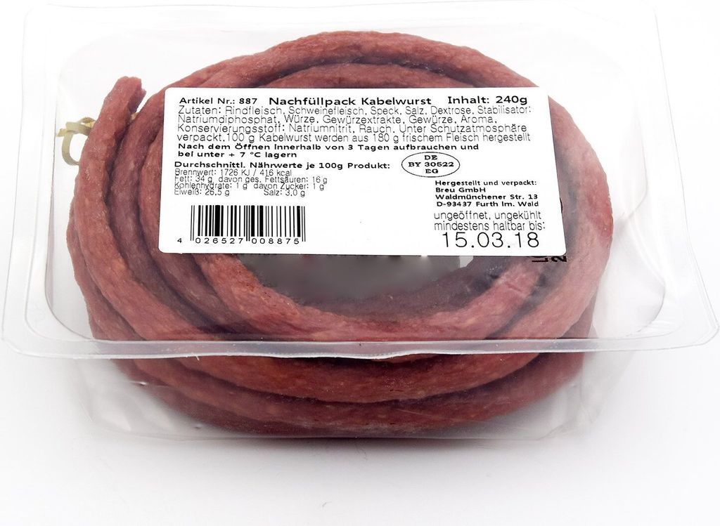 Nachfüllpack für Snack Wurst auf Mini-Kabeltrommel 3,5 Produktbild 1