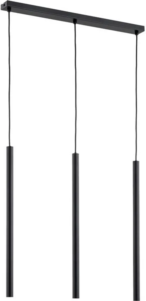 Suspension COLLET Noire Alfa 3xG9 Métal - Luminaire Design 100x4x60 cm