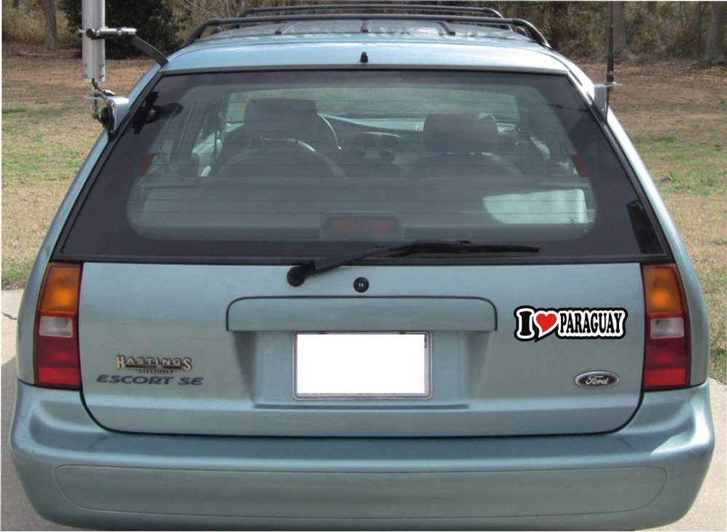 INDIGOS UG - Aufkleber / Autoaufkleber I Love Heart 15 cm I LOVE PARAGUAY