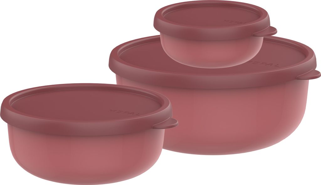Mepal - Mikrowellengeschirr set 3-teilig Lumina - Frischhaltedosen mit Deckel für Kühlschrank, Gefrierschrank, Dampfgarer & Mikrowelle - - Aufbew...