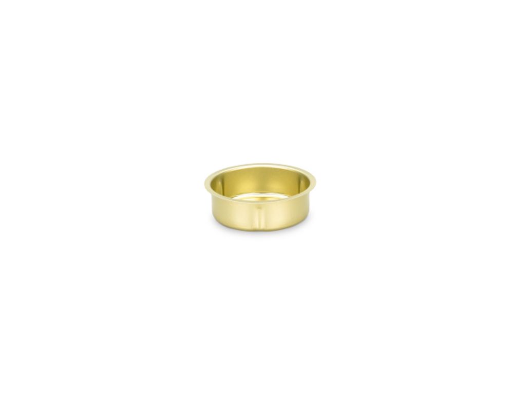 Teelichthalter in Gold, Größe frei wählbar mit Ø zwischen 40 und 70mm | Teelichttüllen, Größe:Ø 50 mm | 50 Stück