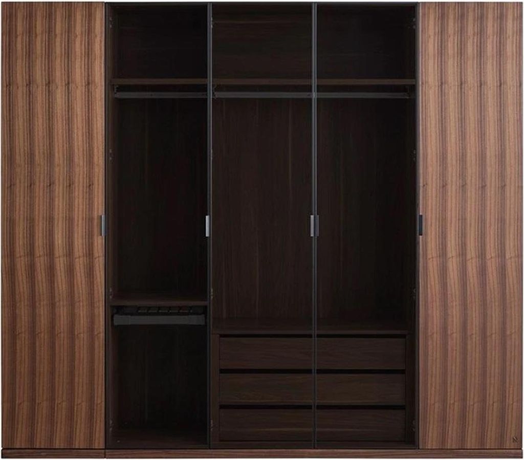 Schlafzimmer Modern Kleiderschrank Holzschrank Design Schrank Glastüren