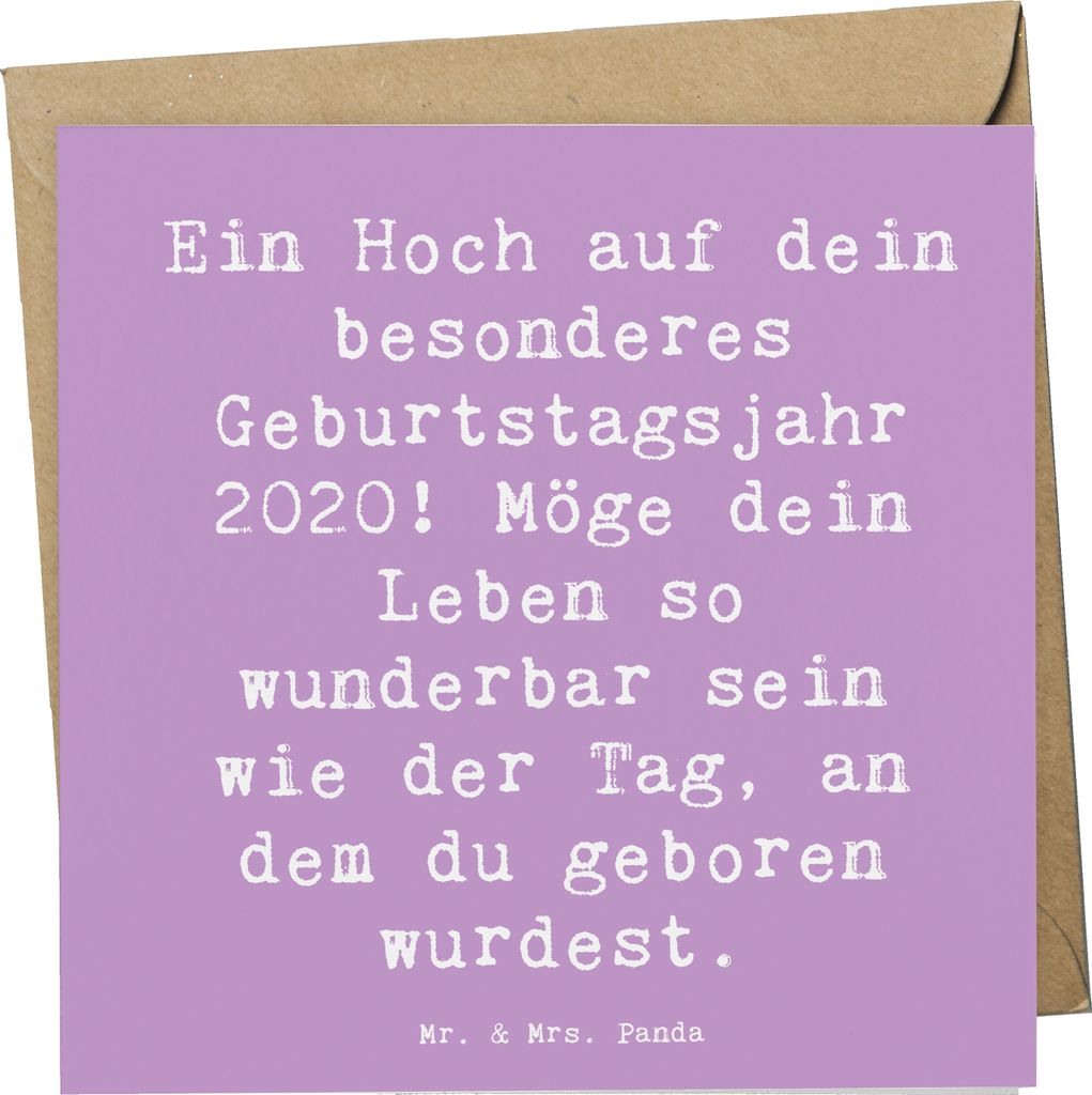 Mr. & Mrs. Panda Deluxe Karte Spruch 2020 Geburtstag - Produktbild 