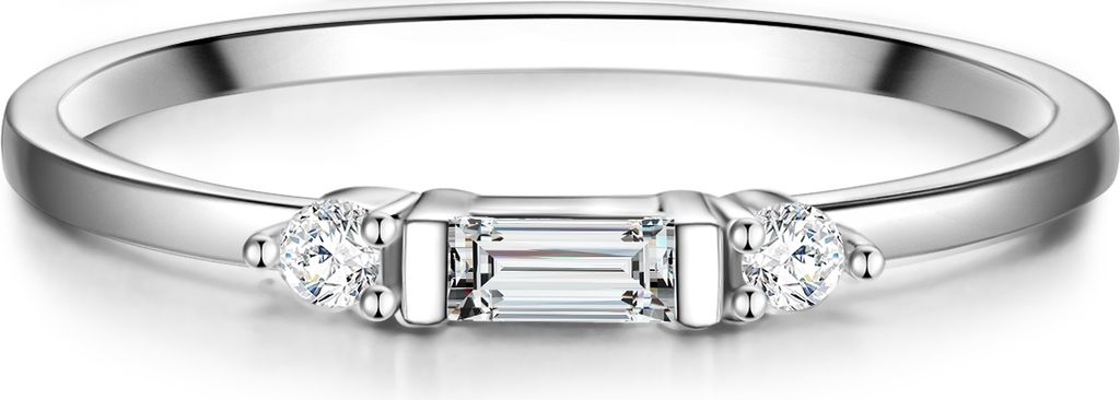 Ring Sterling Silber Zirkonia weiß 60