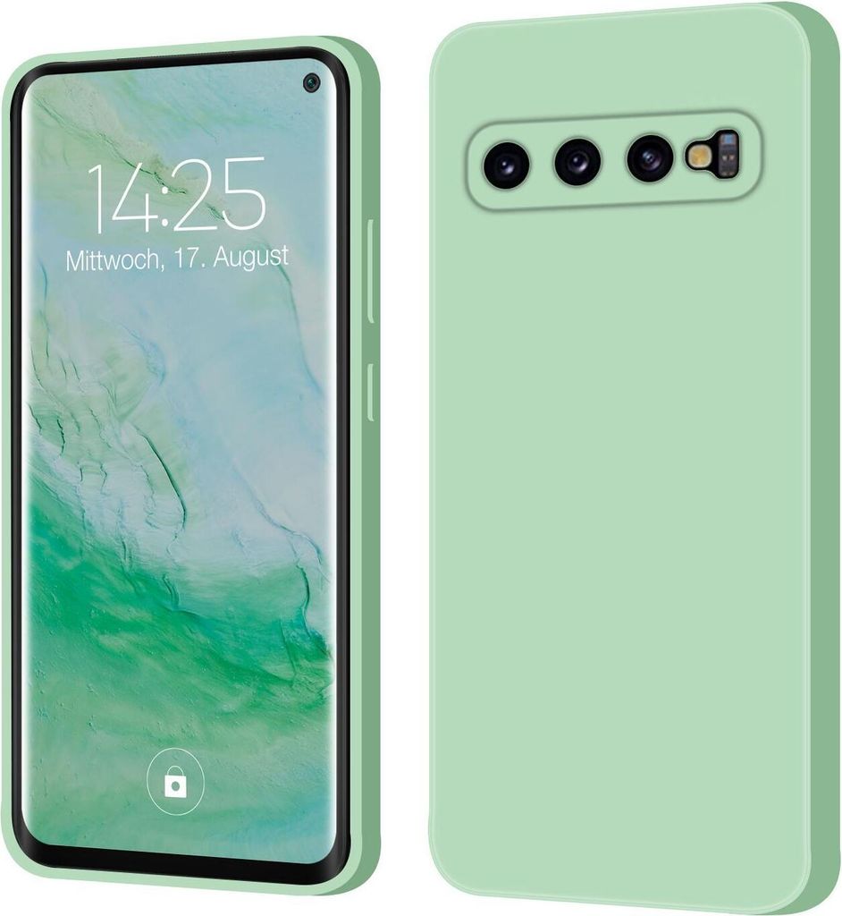 Hülle für Samsung Galaxy S10 Case Cover Bumper Silikon Softgrip Schutzhülle Farbe: Türkis