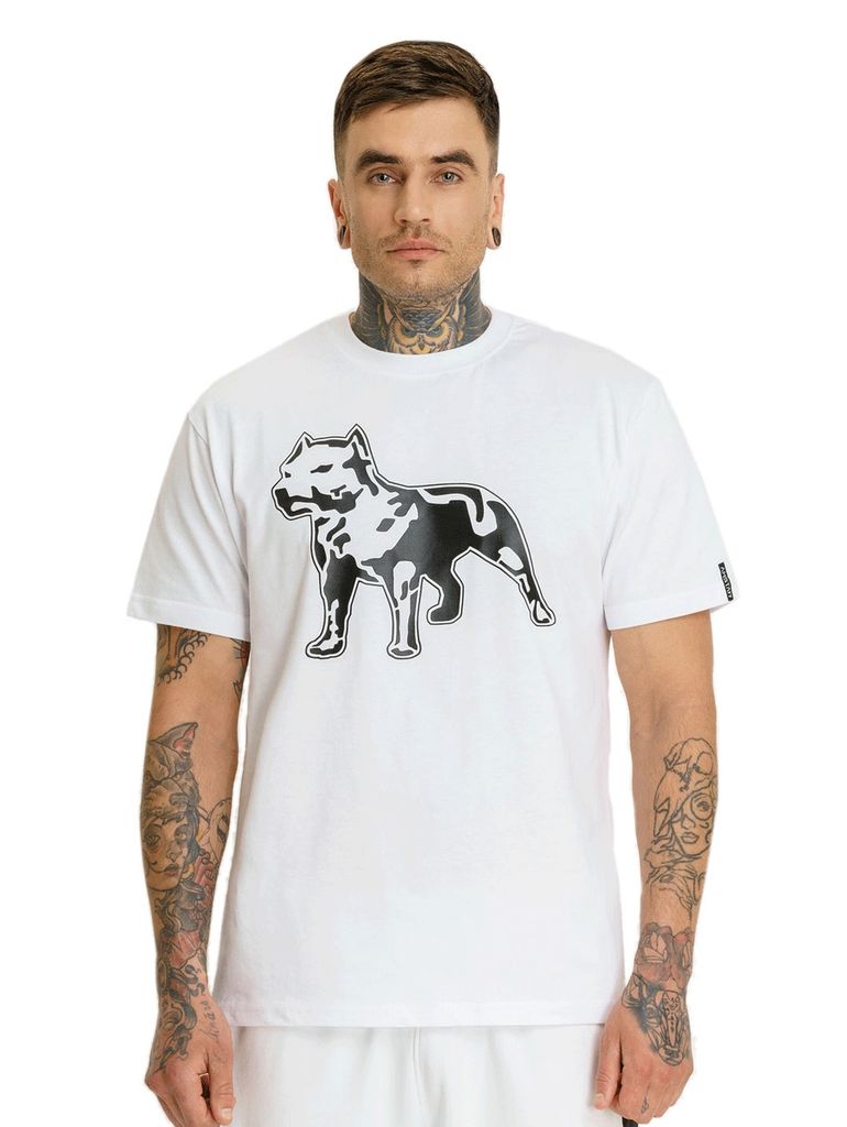 Amstaff Herren T-Shirt Logo 2.0, Farbe:weiß/schwarz, Produktbild 
