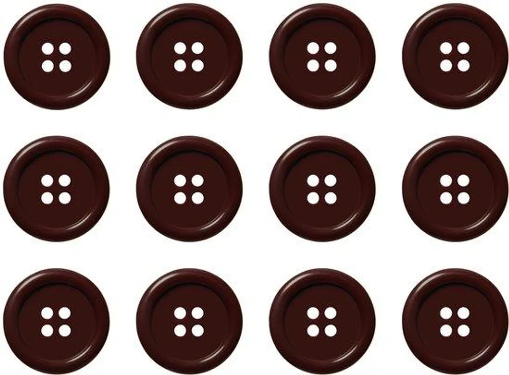 Grands boutons de couture rouges ronds 32 mm lot de 12 pour manteaux