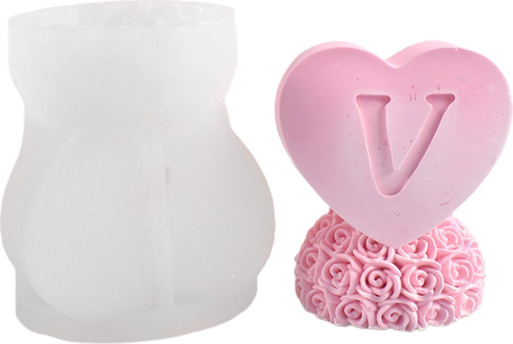 Love Heart Form Food Grade Flexible klare Textur Nicht-Stick kreativer Form Dekorative hohe Zähigkeit 3d Liebe Herz Rose Blume DIY BRÜFUNG-V