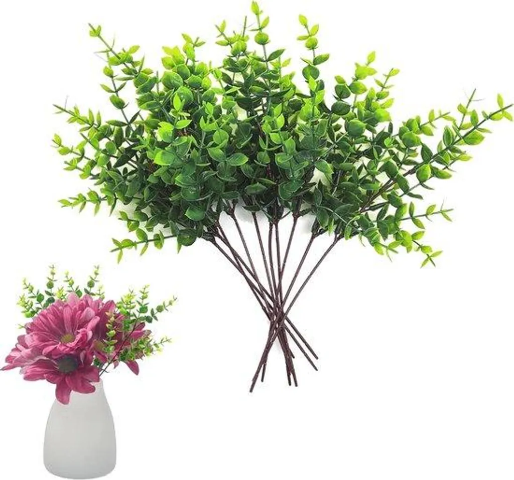 Décoration de Mariage et Chambre : Lot de 10 Branches Vertes 28 cm