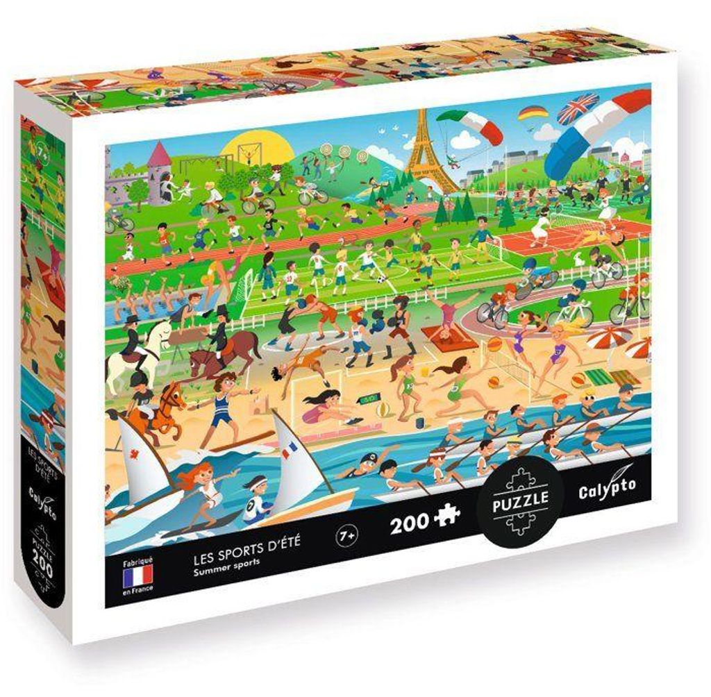Puzzle – – Calypto – 200 Teile – Sommersport – Ab 7 Jahren