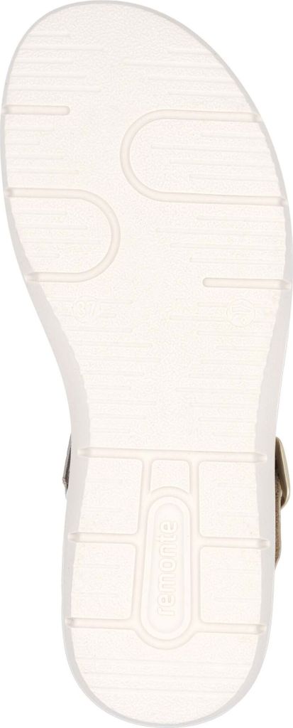 Remonte Damen Sandale aus Leder metallic mit rutschfester TR-Sohle D2K53, Größe:37 EU, Farbe:Silber