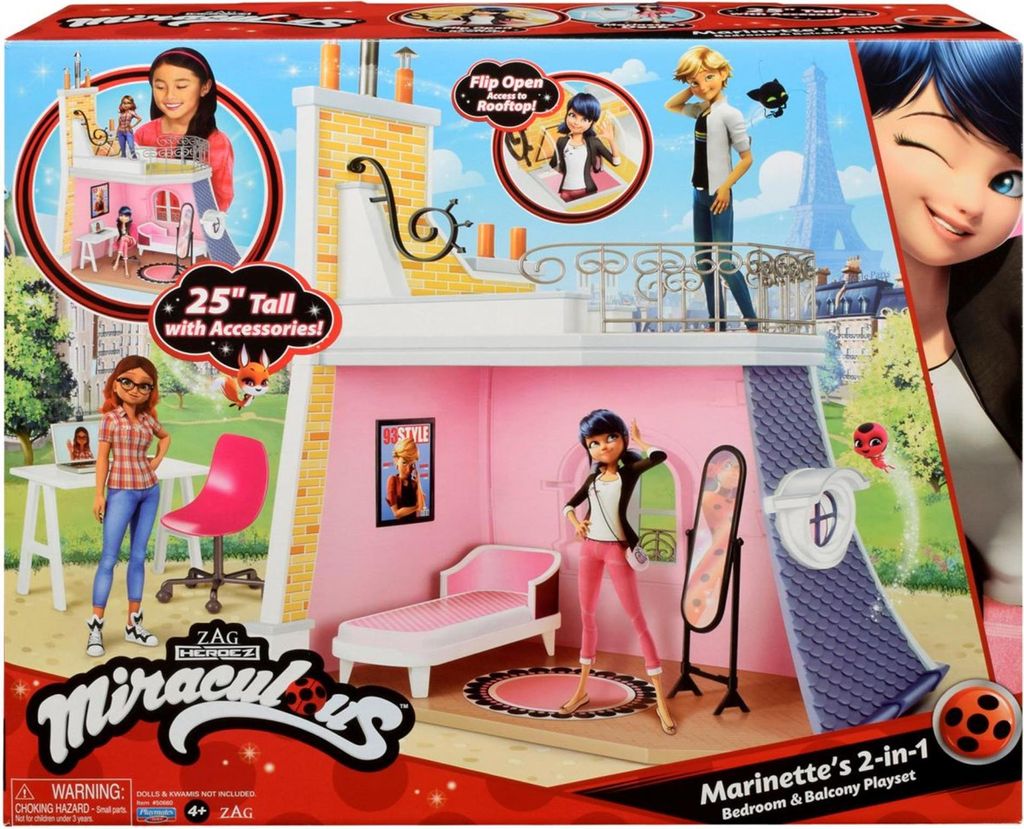 Miraculous: Marienkäfer und schwarze Katze: Zimmer und Balkon Marinette Spielset