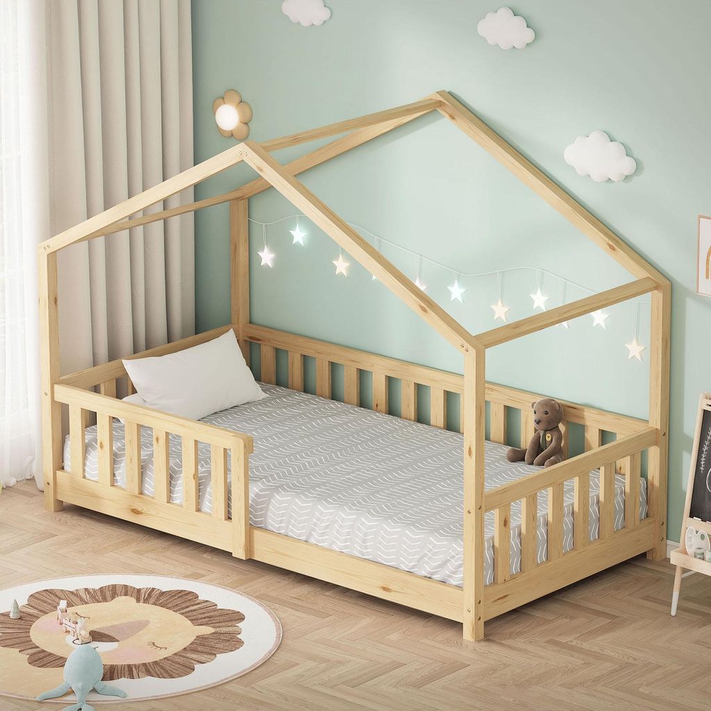 ML-Design dětská postel domeček postel 80x160 cm přírodní, Obrázek produktu 