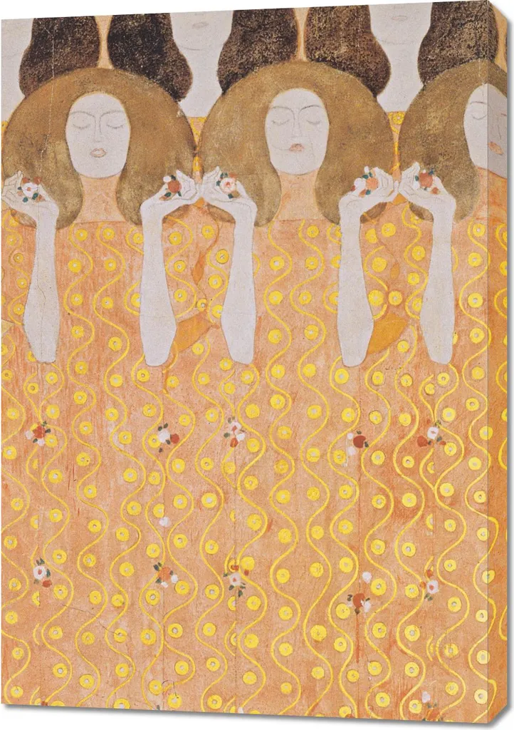 Tableau Klimt Vintage 70x100 cm - Impression Qualité Frise Beethoven
